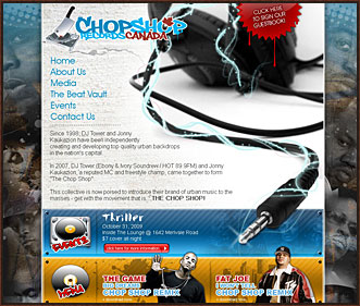 Web Layout for DJ Tower and Jonny Kaukazion